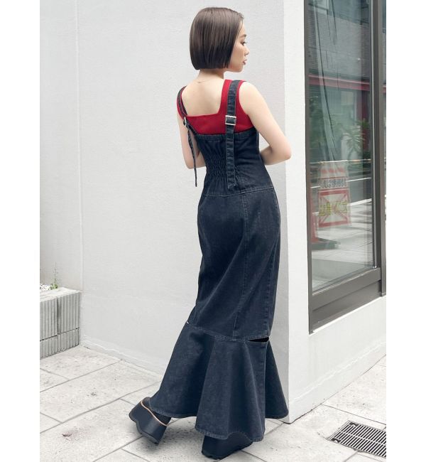 MURUA「デニムジャンパースカート」|ワンピース|