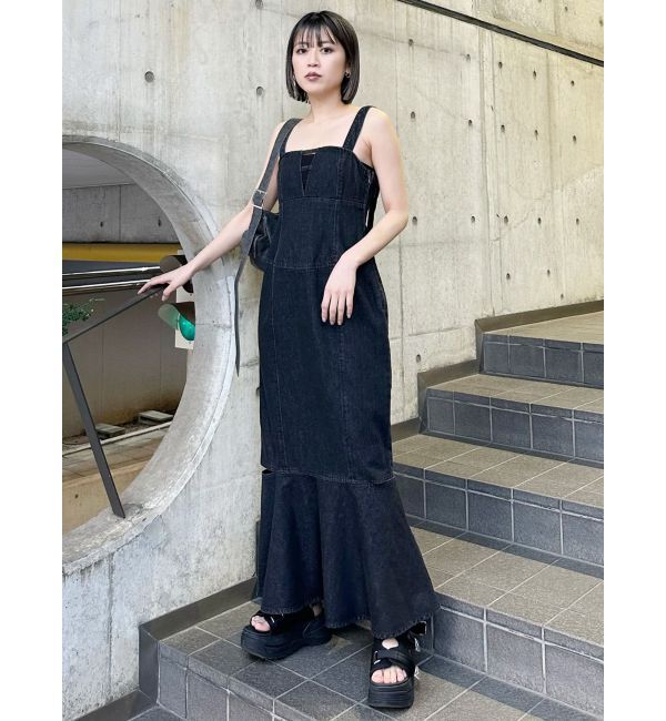 MURUA「デニムジャンパースカート」|ワンピース|