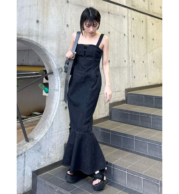 MURUA「デニムジャンパースカート」|ワンピース|