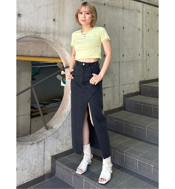 MURUA「チュールトリムコンパクトTシャツ」|Tシャツ・カットソー|