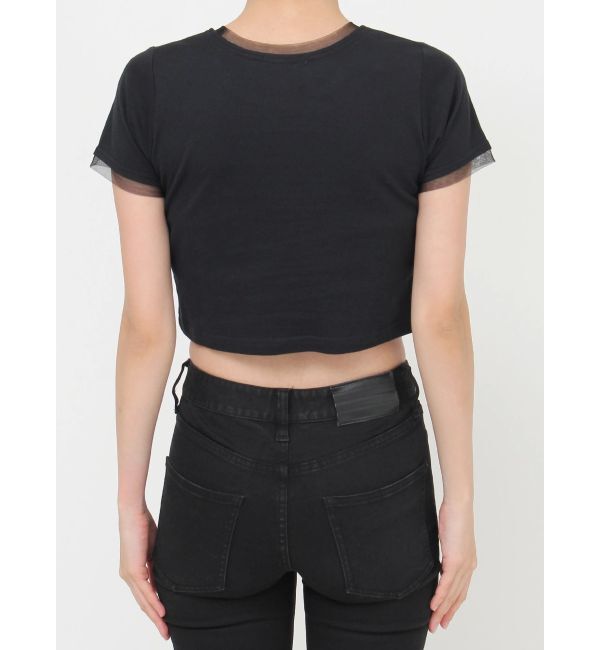 MURUA「チュールトリムコンパクトTシャツ」|Tシャツ・カットソー|