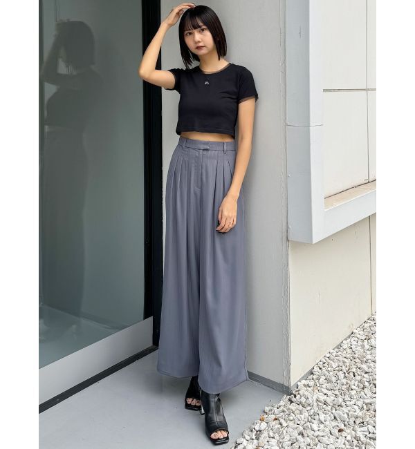 MURUA「チュールトリムコンパクトTシャツ」|Tシャツ・カットソー|