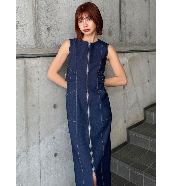 MURUA「サイドベルトジップナローワンピース」|ワンピース|