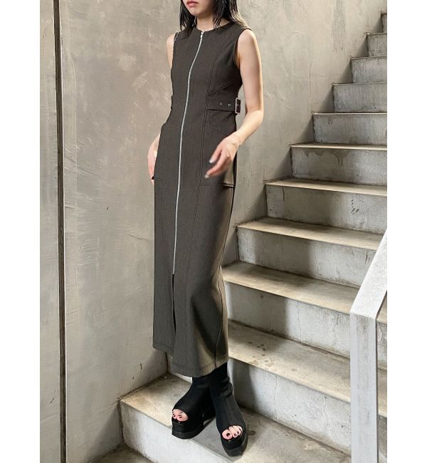 MURUA「サイドベルトジップナローワンピース」|ワンピース|