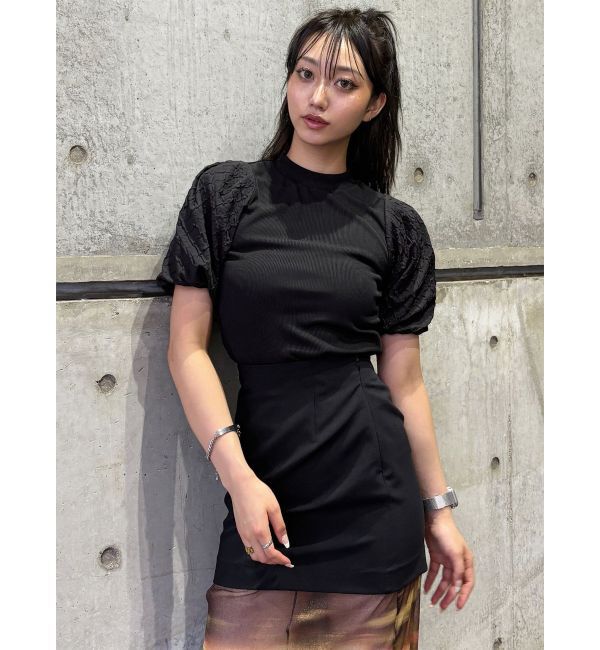 MURUA「テレコドッキングジャガードトップス」|Tシャツ・カットソー|