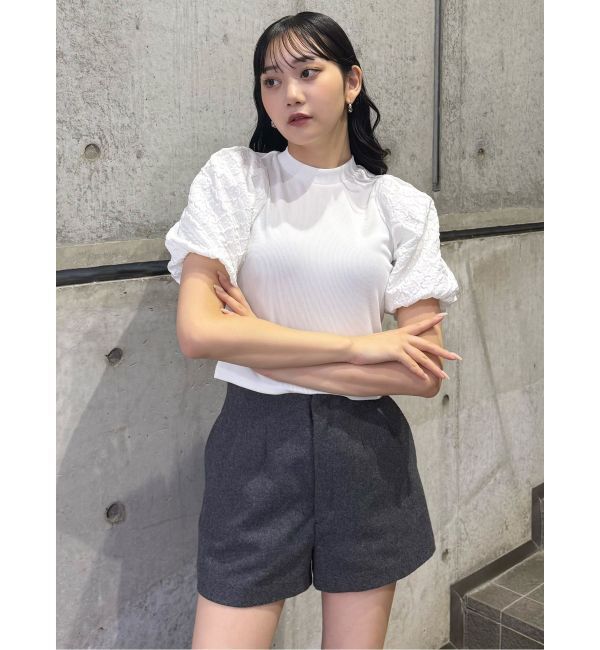 MURUA「テレコドッキングジャガードトップス」|Tシャツ・カットソー|