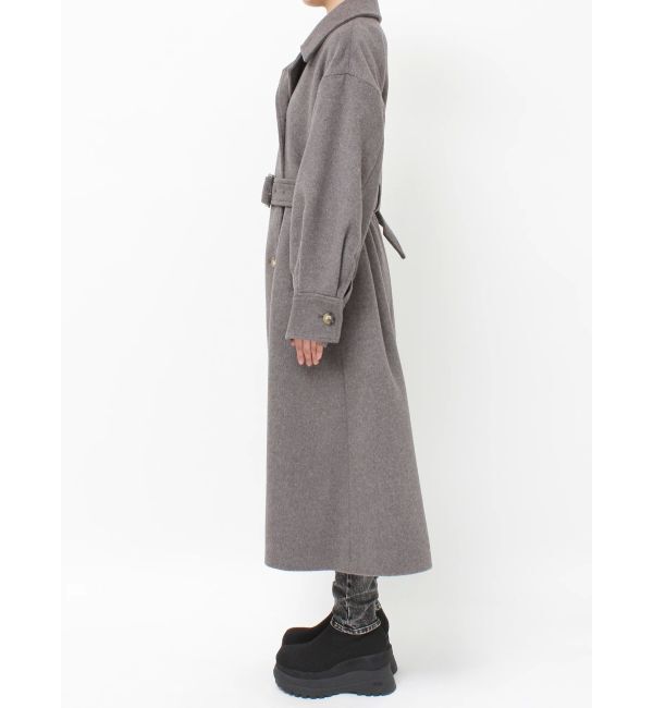MURUA「スタンドネックダブルカラーコート」|ステンカラーコート|
