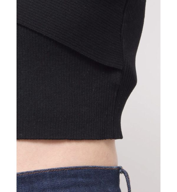 MURUA「ZIPカシュクールハーフニット」|ニット・セーター|