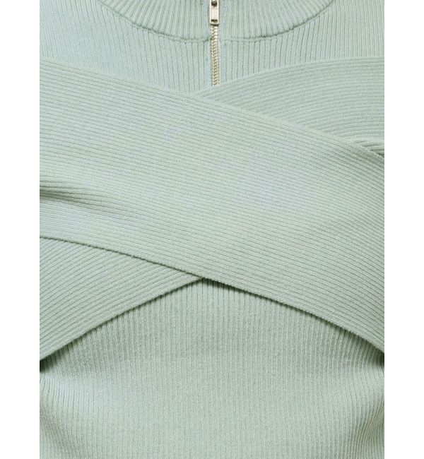 MURUA「ZIPカシュクールハーフニット」|ニット・セーター|
