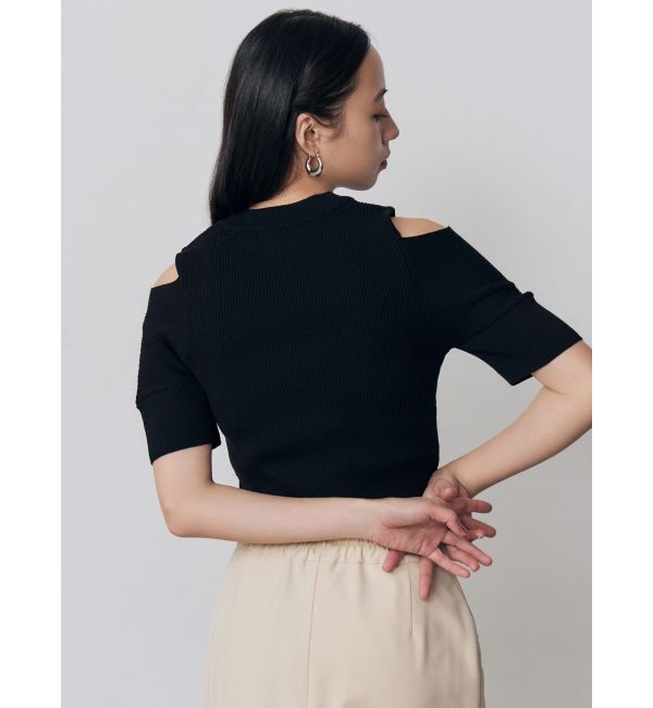 MURUA「ZIPカシュクールハーフニット」|ニット・セーター|