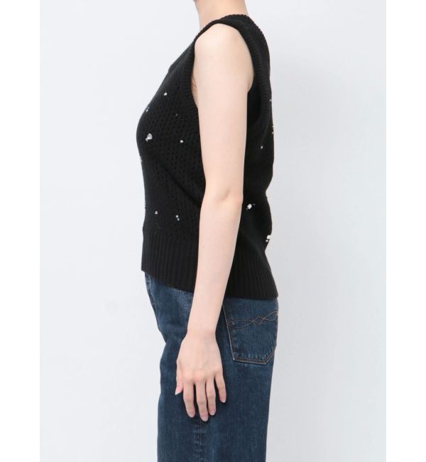 Ungrid「ビジューニットベスト」|ニット・セーター|