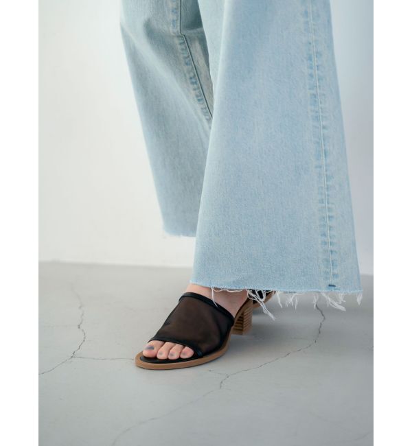 Ungrid「メッシュヒールサンダル」|サンダル|ブラック