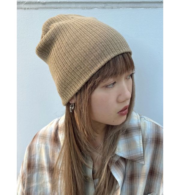 Ungrid「リブ編みニット帽」|ニット帽|カーキ