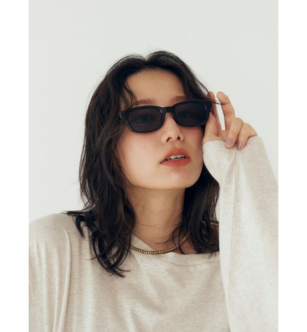 Ungrid「スクエアフレームカラーレンズサングラス」|サングラス|ブラック