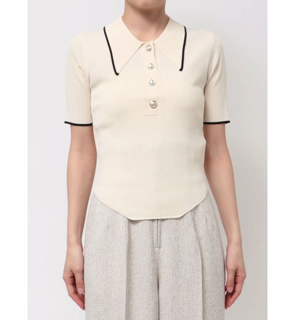 LAGUNAMOON「カラーネックラインニットプルオーバー」|ニット・セーター|