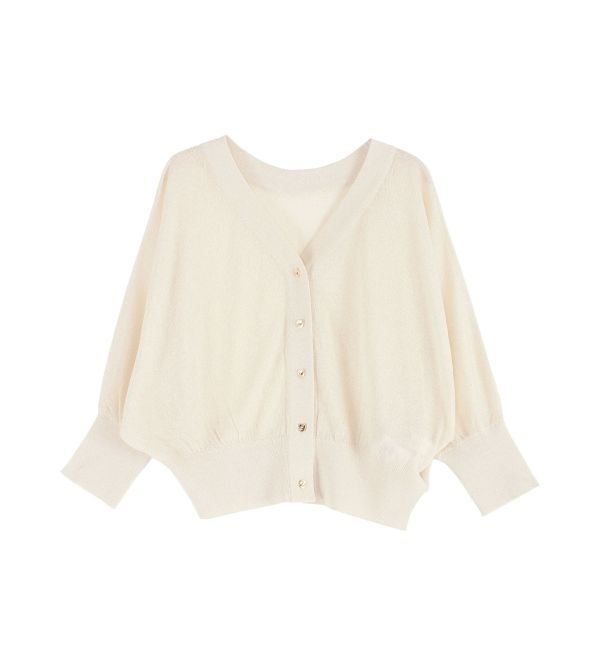 LAGUNAMOON「2WAYラメシアーカーディガン」|カーディガン|