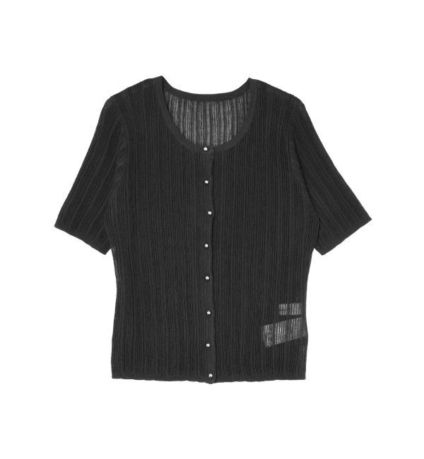 LAGUNAMOON「シアーニットショートスリーブカーデ」|カーディガン|