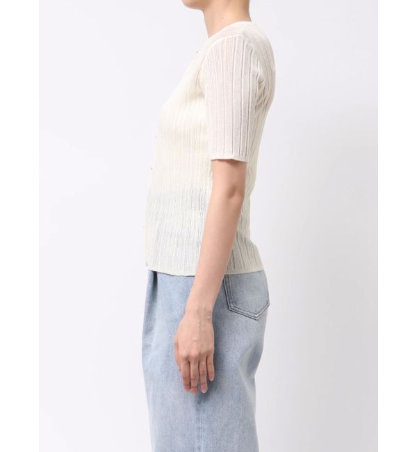 LAGUNAMOON「シアーニットショートスリーブカーデ」|カーディガン|