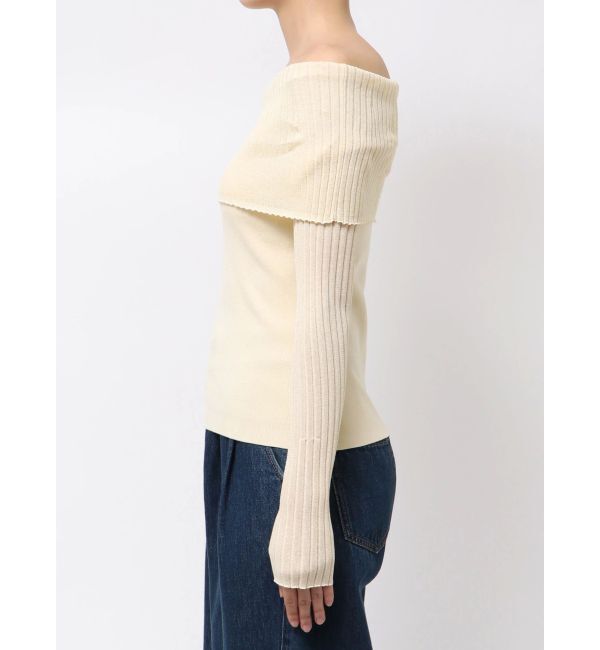 LAGUNAMOON「シアーオフショルニットプルオーバー」|ニット・セーター|
