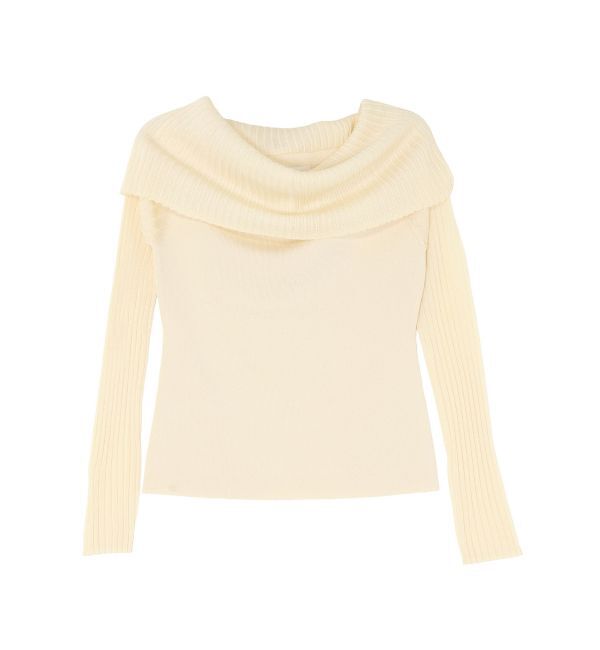 LAGUNAMOON「シアーオフショルニットプルオーバー」|ニット・セーター|