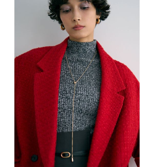 LAGUNAMOON「ツイードオーバージャケットコート」|その他|レッド