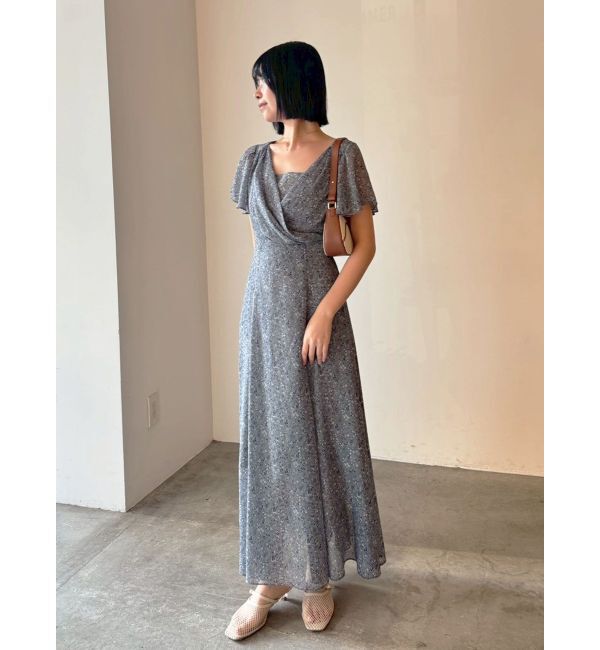 LAGUNAMOON「フロラルカシュクールワンピース」|ワンピース|ブルー