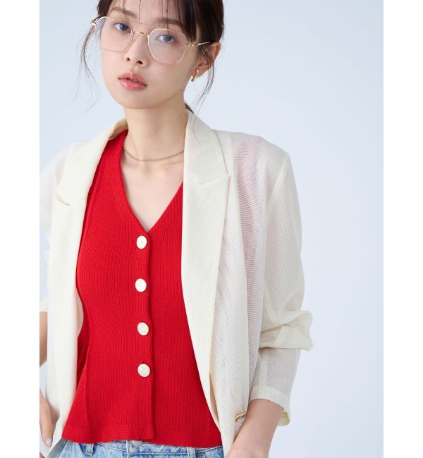 LAGUNAMOON「ペプラムノースリニットトップス」|ニット・セーター|