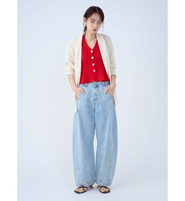 LAGUNAMOON「ペプラムノースリニットトップス」|ニット・セーター|