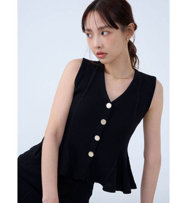 LAGUNAMOON「ペプラムノースリニットトップス」|ニット・セーター|