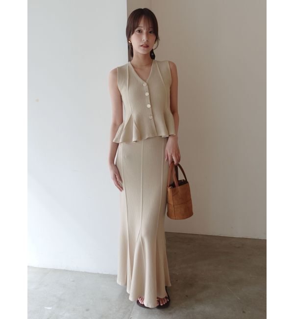 LAGUNAMOON「ペプラムノースリニットトップス」|ニット・セーター|