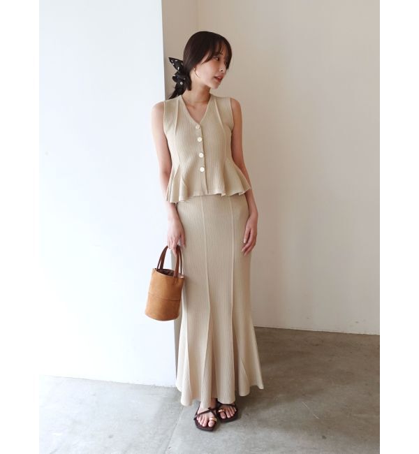 LAGUNAMOON「ペプラムノースリニットトップス」|ニット・セーター|