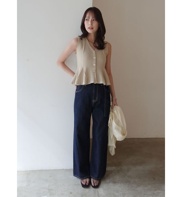 LAGUNAMOON「ペプラムノースリニットトップス」|ニット・セーター|