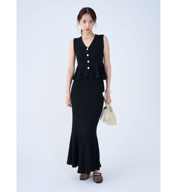 LAGUNAMOON「ペプラムノースリニットトップス」|ニット・セーター|