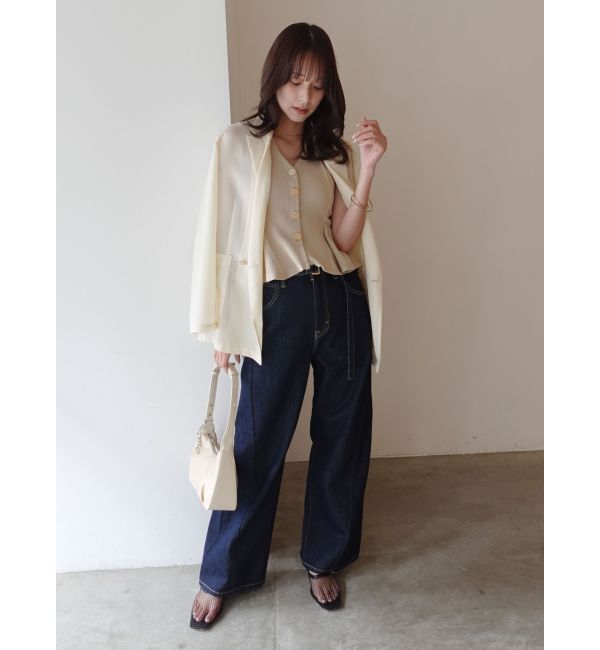 LAGUNAMOON「ペプラムノースリニットトップス」|ニット・セーター|