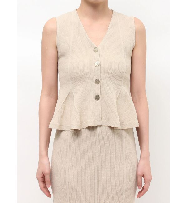 LAGUNAMOON「ペプラムノースリニットトップス」|ニット・セーター|