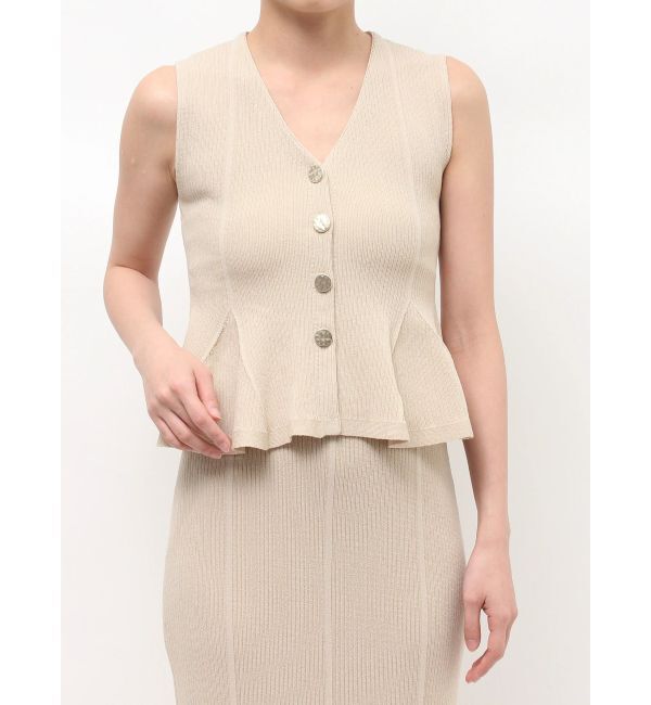 LAGUNAMOON「ペプラムノースリニットトップス」|ニット・セーター|