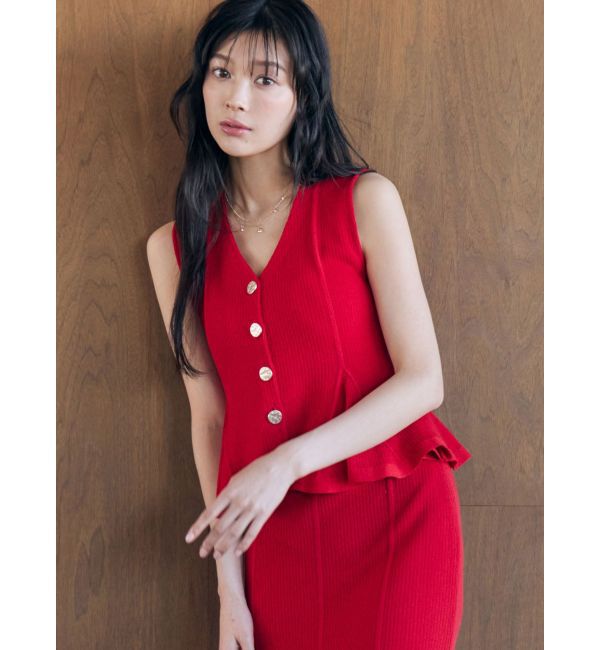 LAGUNAMOON「ペプラムノースリニットトップス」|ニット・セーター|