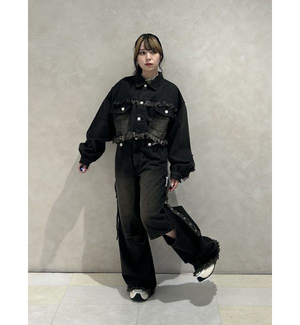 jouetie「ワイドクロップドフリンジGジャン【セットアップ対応】」|ブルゾン・スタジャン|