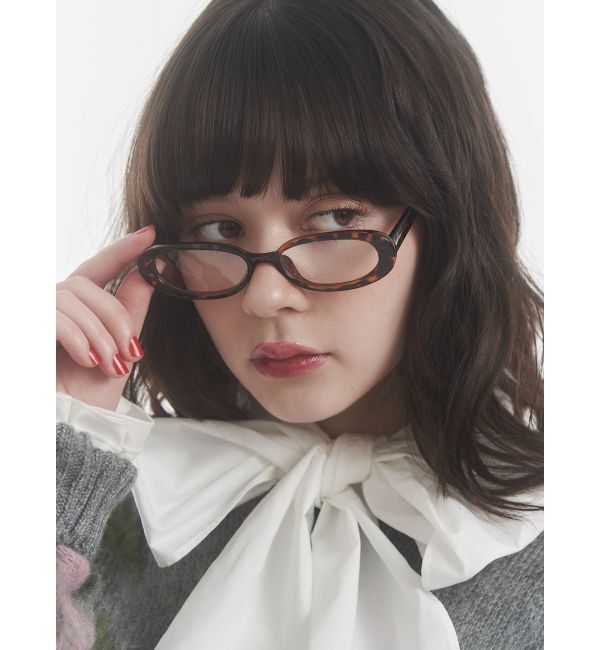 jouetie「オーバルグラス」|メガネ|ブラウン