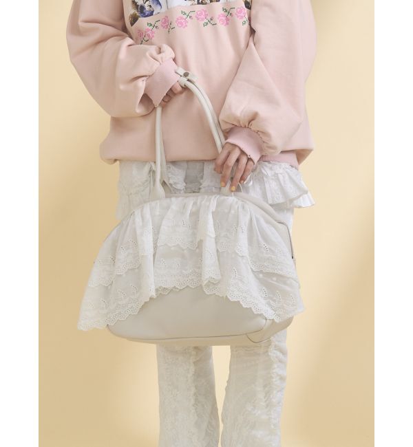 merry jenny「クリームボストンバッグ」|ボストンバッグ|アイボリー