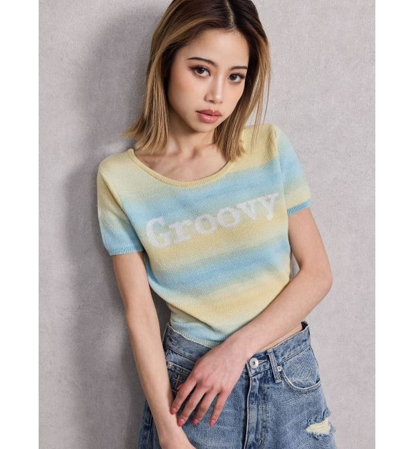 GYDA「Groovy グラデーションニットトップス」|ニット・セーター|