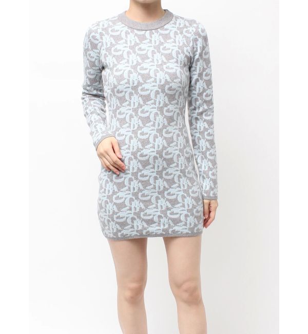 GYDA「GYDA pattern プチハイニットワンピース」|ワンピース|グレー