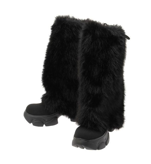 GYDA「2WAY ECO FUR LEG WARMERニットブーツ」|ロングブーツ|