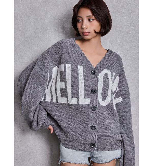 GYDA「MELLOWYモールニットカーディガン」|カーディガン|グレー