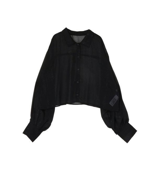 GYDA「SHEERラメショートシャツ」|シャツ・ブラウス|