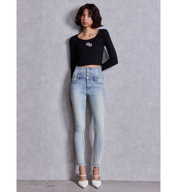 GYDA「GDビジューMOLDチェーンストラップポインテッドミュール」|パンプス|