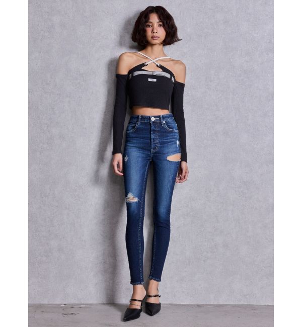 GYDA「GDビジューMOLDチェーンストラップポインテッドミュール」|パンプス|