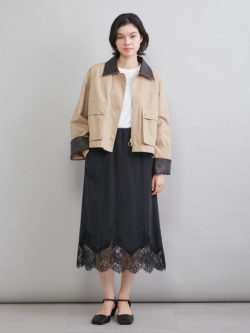 Mila Owen「レースヘムスカート」|スカート|