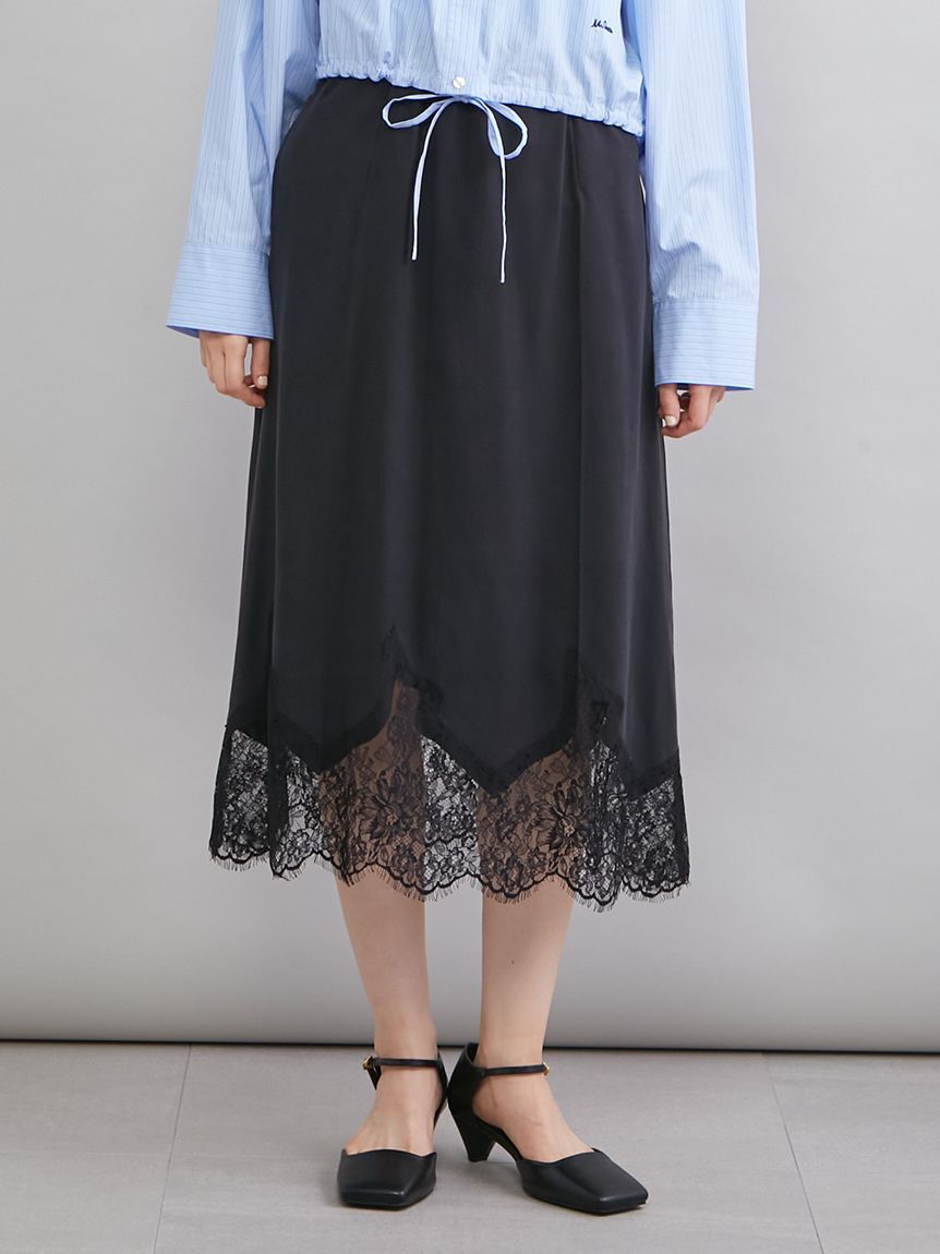 Mila Owen「レースヘムスカート」|スカート|