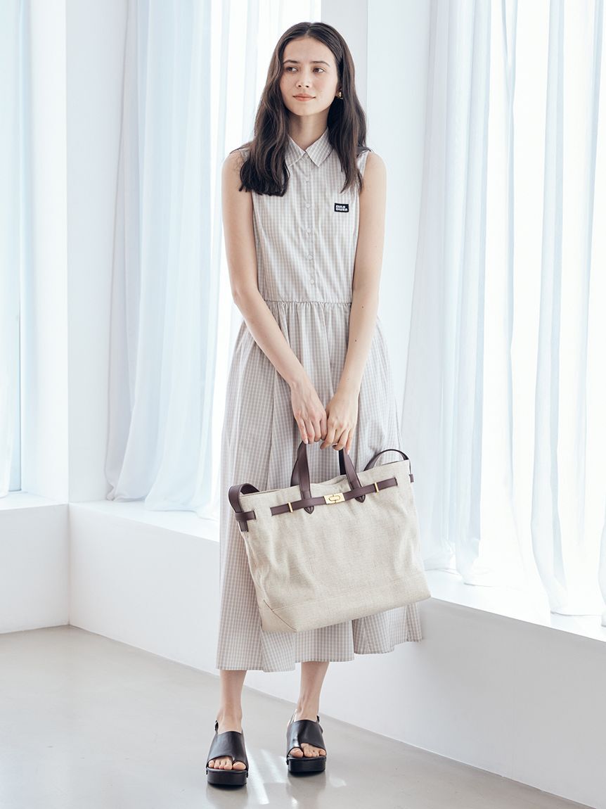 Mila Owen「スリーブレスマキシ丈シャツワンピース」|ワンピース|